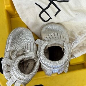 Freshly Picked Metallic Baby Moccasins